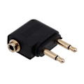 Miniatyrbillede 4 af 5: 2 stk. 3,5 mm flyhovedtelefon mono-konverter rejseflyselskabsadaptere