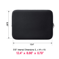 Miniatyrbillede 2 af 5: 13 tommer bærbar computer sleeve kompatibel med 2022 2021 MacBook 13,6\" M2 A2681, 13,3 Air Pro M1 A2337 A2338 A1706 A1708 A2159 A2179 A2251 A2289(Sort)