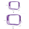 Miniatyrbillede 5 af 5: Transparent kosmetikpung, bærbar PVC vandtæt vaskepose opbevaringspose multifunktionel 2-delt sæt (pink)