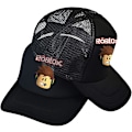 Miniatyrbilde 1 av 6: Hatt for gutter, barn og voksne - Morsom baseball caps med netting bak - Tilbehør til bursdagsdekorasjoner - Gave (svart)