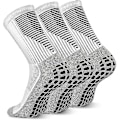 Miniatyrbillede 1 af 5: 3 Par Anti-Slip Fodboldsokker Åndbare Vandtætte Grip Sokker