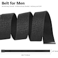 Miniatyrbillede 2 af 5: Unisex Bælte Nylon Lærred Bælte - Business Bælte Længde 130 cm Bred 3.8 cm Automatiske Spænder Justerbart Bælte Stof Universal Udendørs Bælte Sort