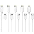5-pack 1M Lightning-laddare iPhone 13/12/11/ Xs/Max/X/8/7/6/5/SE Vit