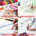 Miniatyrbild 5 av 5: Brush Marker Dual Tip Pen - 36 Färger Konstmarkörer För Barn - Finspetspenna Och Penselpenna Perfekt För Bullet Journal, Färgläggning