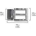 Miniatyrbilde 2 av 4: 2 stk Reversible Beltespenne - Utbyttbar Spenne - 30mm 32mm 35mm - Avtakbar - Roterende Spenne - 3 3,2 3,5 Cm - Reservedeler