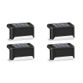 Miniatyrbillede 1 af 5: 4-pak solcelle-trappe lys udendørs vandtæt led farverige solcelle-trappe lys hegn solcelle lys dæk lys Black Cover Multicolor