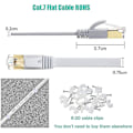 Miniatyrbilde 2 av 4: Cat7 Ethernet-kabel 30m Kategori 7 Flat Rj45 Høyhastighet 10gbps Internett For
