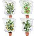 Miniatyrbillede 1 af 6: Frugttræ Netting Fuglebeskyttelse med Snøre, 4 Pakke Plante Netting Tomat Blåbær Buske Dække Net Have Plante Netting Barriere Dække Poser 80×100cm