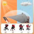 Miniatyrbilde 5 av 5: Solskjerm for barnevogn, Solskjerm for barnevogn, UV 50 gery