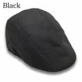 Golf Driving Hat Herr Flat Cap SVART Svart black