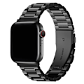 Miniatyrbillede 1 af 5: Metal Rustfrit Stålarmbånd til iWatch/Apple Watch Series 8/7 SE/6/5/4/3/2/1 Series Ultra, 38mm/40mm/41mm Sort