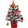 Miniatyrbilde 1 av 4: Kunstig Juletre med LED-lys 45cm Mini Juletre Bord Juletre Lite Juletre med Base