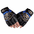 Miniatyrbillede 4 af 5: 1 Par Skulls Nitte PU Læder Fingerløse Handsker Mode Hip Hop Black