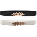 Miniatyrbilde 5 av 5: Midjebelte Elastisk Slank Dekorativ Stretchy Hurtigutløser Tight Black
