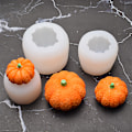 Miniatyrbilde 2 av 8: 1 stk silikon 3 størrelser Halloween 3D gresskarform lysdekorasjon M