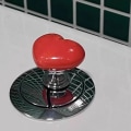 Miniatyrbilde 7 av 8: Håndtak Toalett Trykkknapp Hjerteformet trykktank-trykkbryter Red
