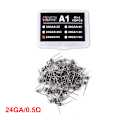 Miniatyrbillede 1 af 5: 100 Stk/æske A1 Coil Wire Varmemodstand Premade Coils DIY Pr 24GA/0.5Ω