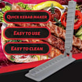 Pikkukuva 6 / 8: Single Row Kebab Maker Meat Skewer hine Kebab Press Maker BBQ S White