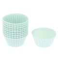 Miniatyrbilde 1 av 5: 10 stk Silikonkakeform Rundformet Muffinskopp Minikakekopp Green 3.5*2.3*1.6cm