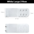 Miniatyrbilde 1 av 8: Dame BH Extension Strap Extenders Spenner Elastisk Extender Br 14(A 2R3H white)