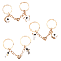 Miniatyrbilde 3 av 8: Metal Spaceman hjerte Magnetic Button Key Ring Bag Ornament Pend F