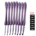 Miniatyrbild 1 av 7: 8 st/ set 2,5-6,0 mm lila virknålar Set Craft Weaving Stickt