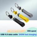 Pikkukuva 3 / 8: Monitoiminen PD240W USB4.0 40Gbps FPC-datakaapeli Type-c Inte A6 with keychain