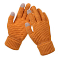 Miniatyrbillede 1 af 5: Vinter Touch Handsker Damer Varm Stretch Strik vanter Imitation W Khaki