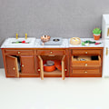 Miniatyrbillede 4 af 8: 1:12 Dukkehus Miniature Skab Vask Skuffe Skab Skab Fu A