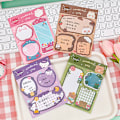 Miniatyrbillede 3 af 8: Kawaii tegneserie jordbærbjørn Sticky Notes Memo Pad e Message A2