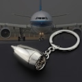 Miniatyrbillede 1 af 5: Nye Metal 3D Aviation Plane Engine Model Nøgleringe Mini Jet Eng