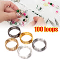 Miniatyrbilde 3 av 5: 100 sirkler 0,6 mm Stål Memory Wire For Beading Bangle Armbånd White