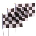 Miniatyrbilde 5 av 8: 10 stk Svart og Hvit Rutete Håndflagg Racer Viftende Flagg Racing
