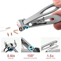 Miniatyrbillede 6 af 8: Negleklipper i rustfrit stål Finger Toe ter Trimmer & File Mani Silver