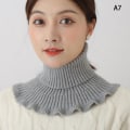 Miniatyrbilde 1 av 5: Varm strikket krage Ull Dame Turtleneck Knitted False Col A7