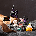 Miniatyrbilde 2 av 8: Mikro landskap Halloween dekorasjon tilbehør gresskar harpiks A19