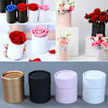Miniatyrbillede 2 af 8: 1 Stk Mini Blomsterspand Rund Kramspand DIYGaveæske Cylindrisk Black