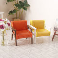Miniatyrbillede 2 af 8: 1:12 Dukkehus Mini Sofa Lædersofa Enkelt/Dobbeltstol Møbler Apricot L