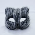 Miniatyrbillede 6 af 8: 1PC Ræv Maske Pels Halv Ansigt Dyr Simuleret Kat Maske Hallowee Multicolor