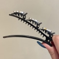 Miniatyrbilde 6 av 8: Glitrende Krystallstein Flettet Hårklemmer Dobbel Bangs Flettet A5