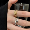 Miniatyrbild 3 av 8: Ljus Lyx Crystal Snake Form Ring Glänsande Cubic Zircon Openin Silver