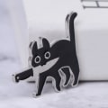 Pikkukuva 3 / 7: Sarjakuva Creative Black Cat Modeling Pop Emali Pin rintamerkit