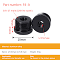 Pikkukuva 1 / 5: Mikrofonitelineen muunnosruuvit 1/4" - 5/8" kierreruuvi Mo Black