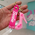 Pikkukuva 1 / 8: Vaaleanpunainen Barbie-avainnippu riipus Love Key Ring case Char 6
