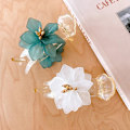 Miniatyrbilde 3 av 8: Advanced Elegant Camellia Flower Hair Claws Clip Spring Clips H Green