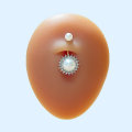 Miniatyrbilde 1 av 8: Hjerte krystall anheng navle ring for kvinner navle Piercin A11