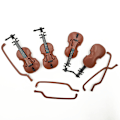 Miniatyrbild 6 av 8: 1/12 Dockhus Minimusikinstrument Modell Klassisk gitarr V Brown