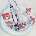 Miniatyrbillede 4 af 8: e Kuromi Melody Phone Chain Charm Sanrio Phone Rope Knot Cellph A4