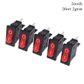 Miniatyrbillede 1 af 5: 5 stk KCD1-110 9,5x21mm vippekontakt ON/OFF 2-pin instrument Po 2(red)