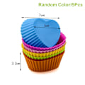 Miniatyrbilde 8 av 8: 5 stk Silikonform Cupcake Kake Muffin Kopp Bakeware Nons C